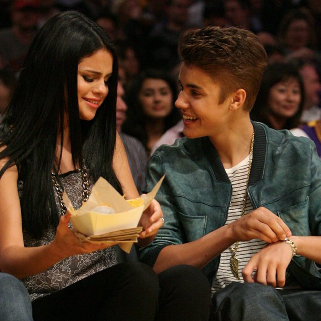 Selena Gomez pictured with Justin Bieber. Selena Gomez pictured with Justin Bieber.